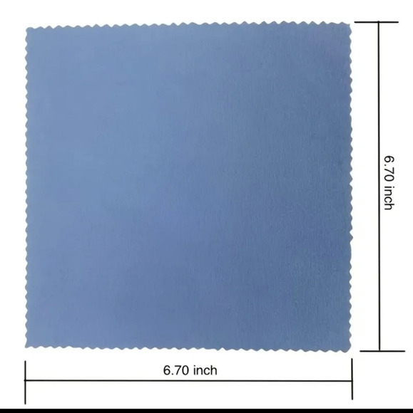 (3) Jewelry cleaning polishing cloths, large blue - Picture 3 of 5